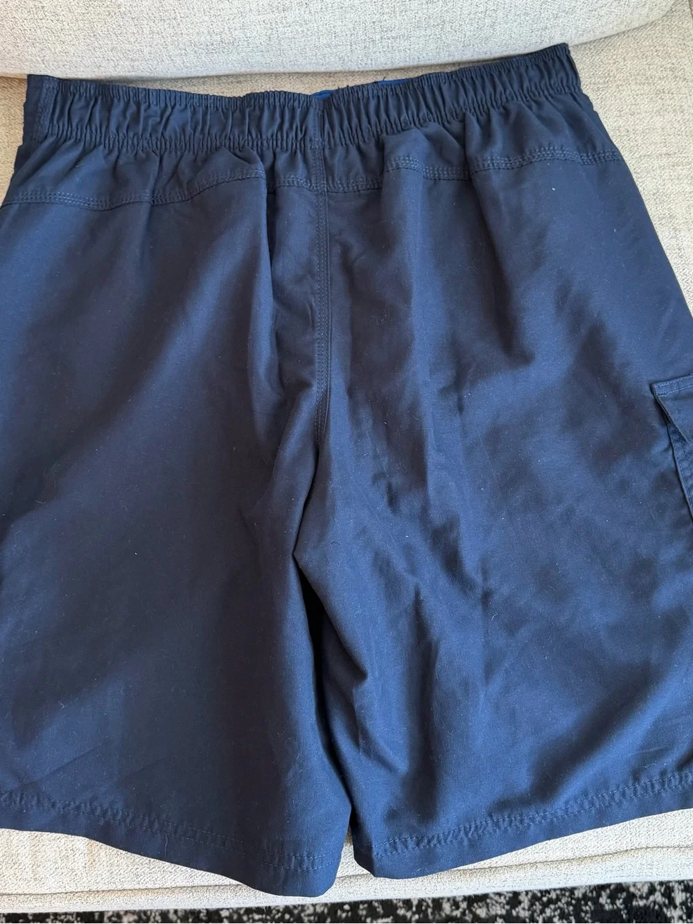 Men's Navy Board Shorts with Contrast Drawstring